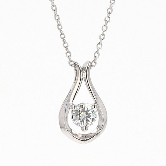 0.33 CTW Round Moissanite Pendant