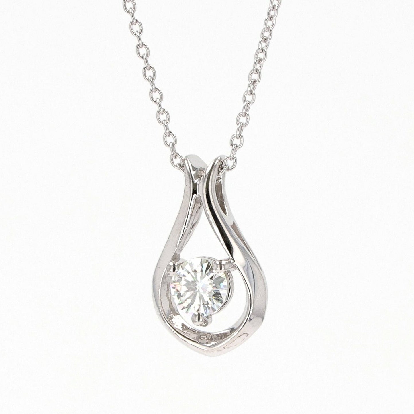 0.33 CTW Round Moissanite Pendant