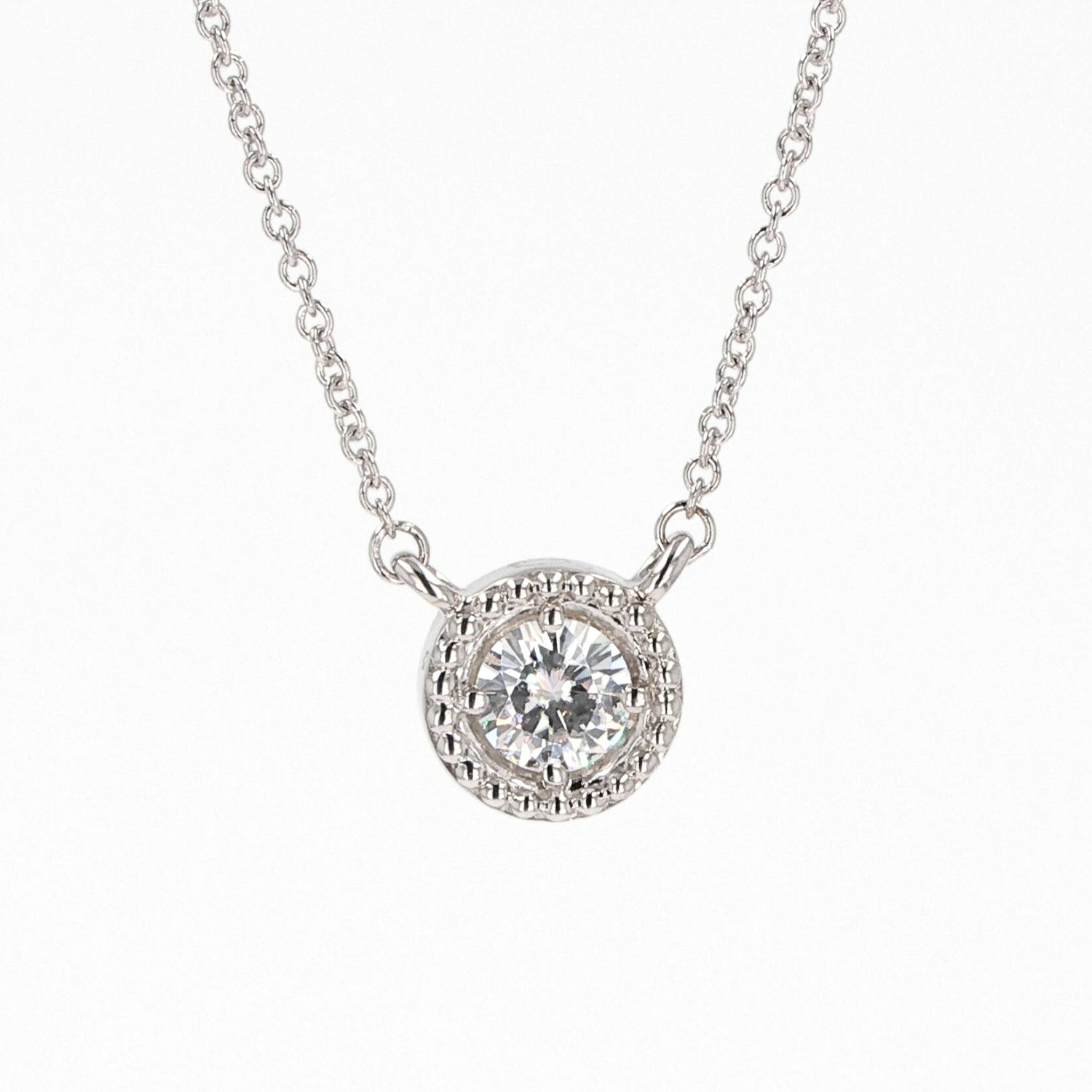 0.33 CTW Round Moissanite Pendant