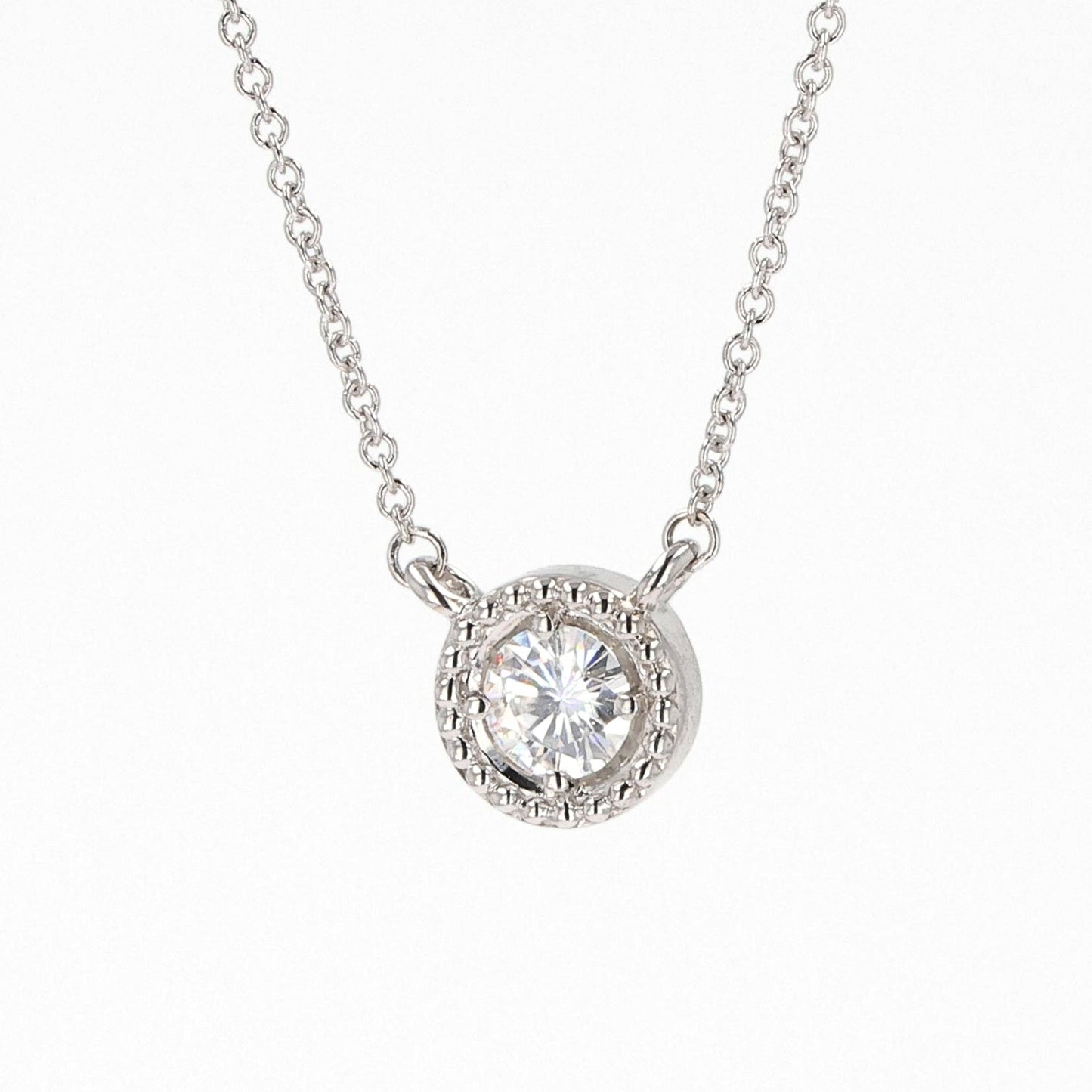 0.33 CTW Round Moissanite Pendant