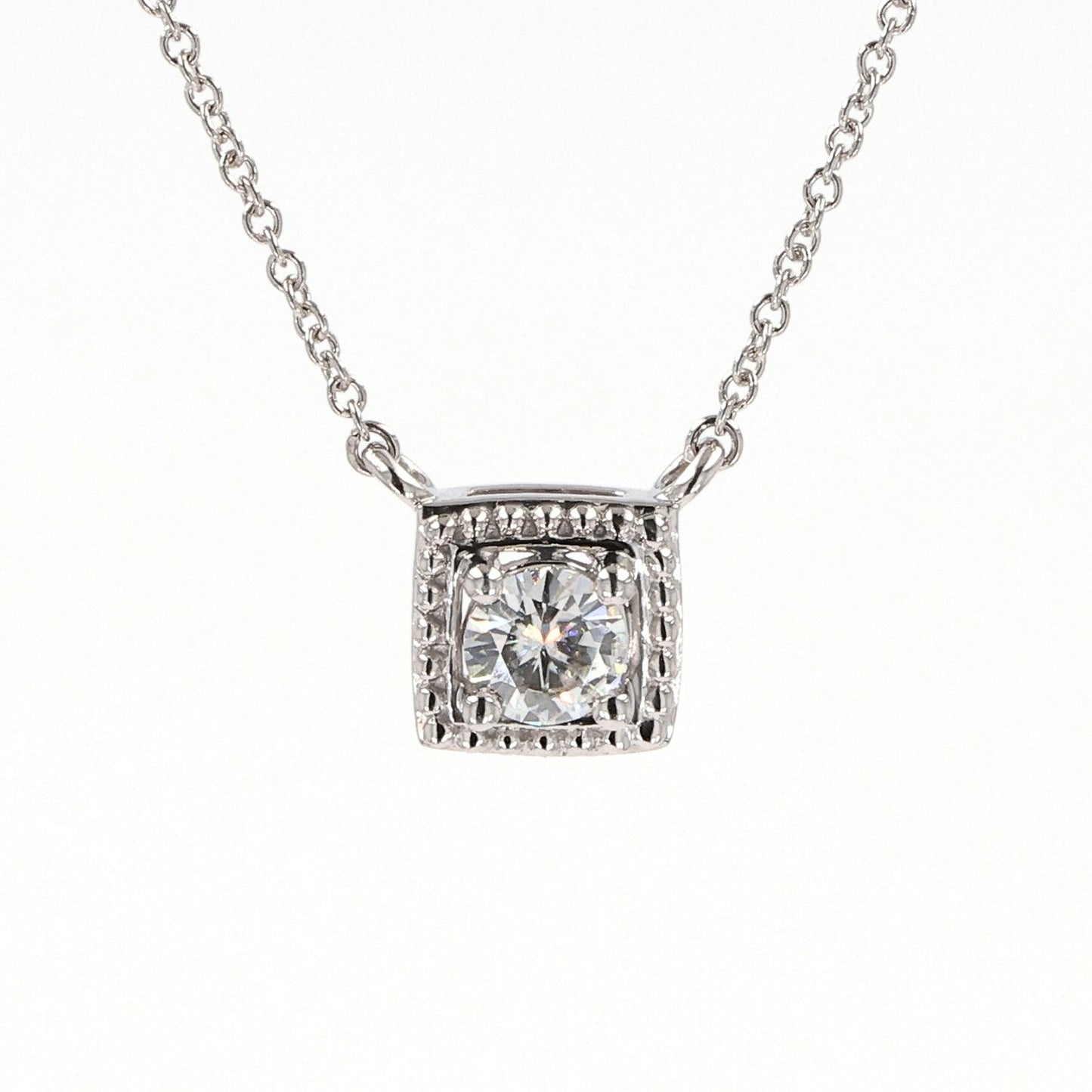 0.33 CTW Round Moissanite Pendant