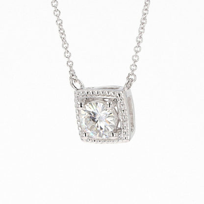 0.80 CTW Round Moissanite Pendant