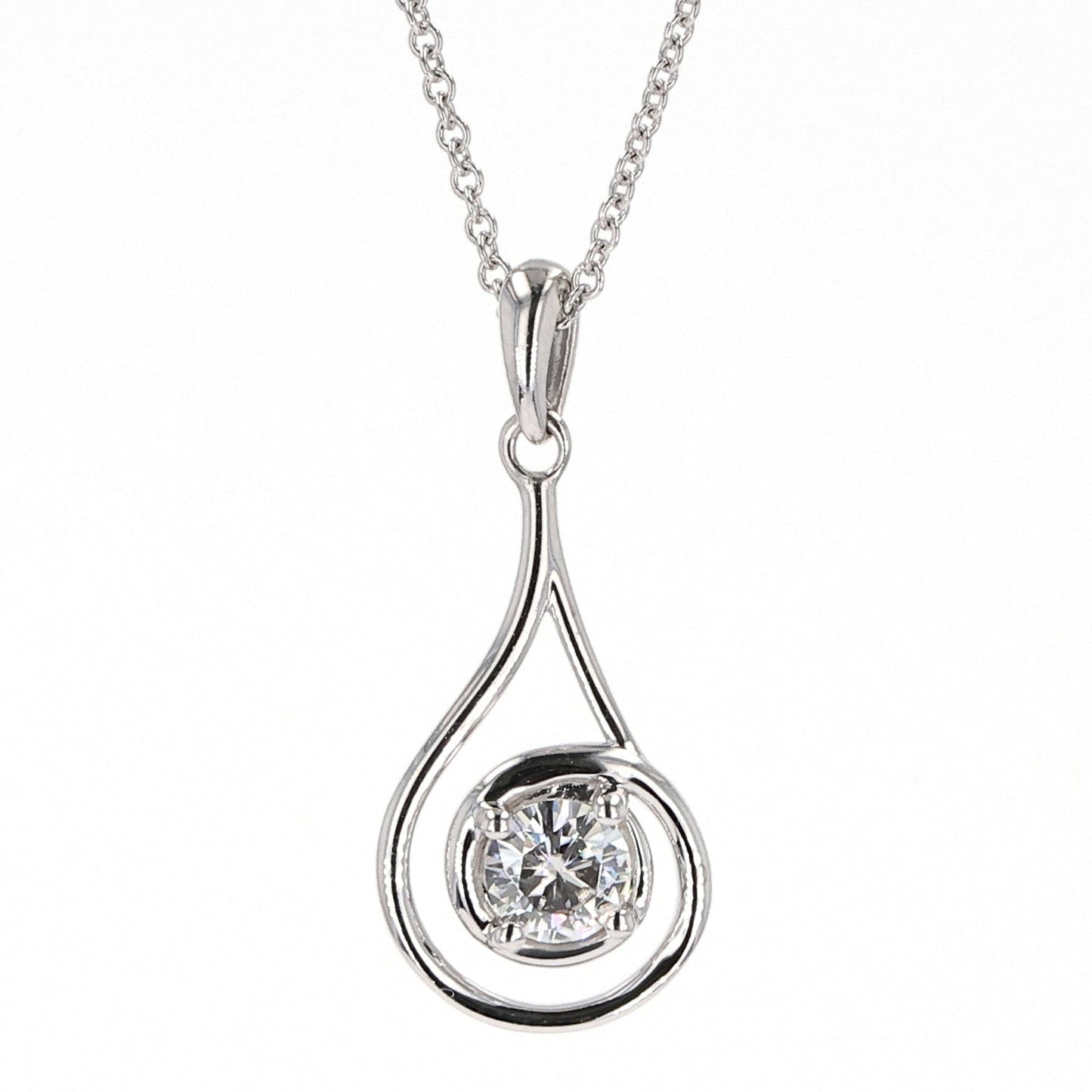 0.33 CTW Moissanite Teardrop Pendant