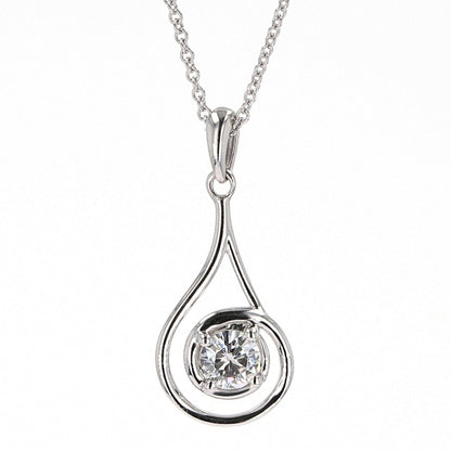 0.33 CTW Moissanite Teardrop Pendant