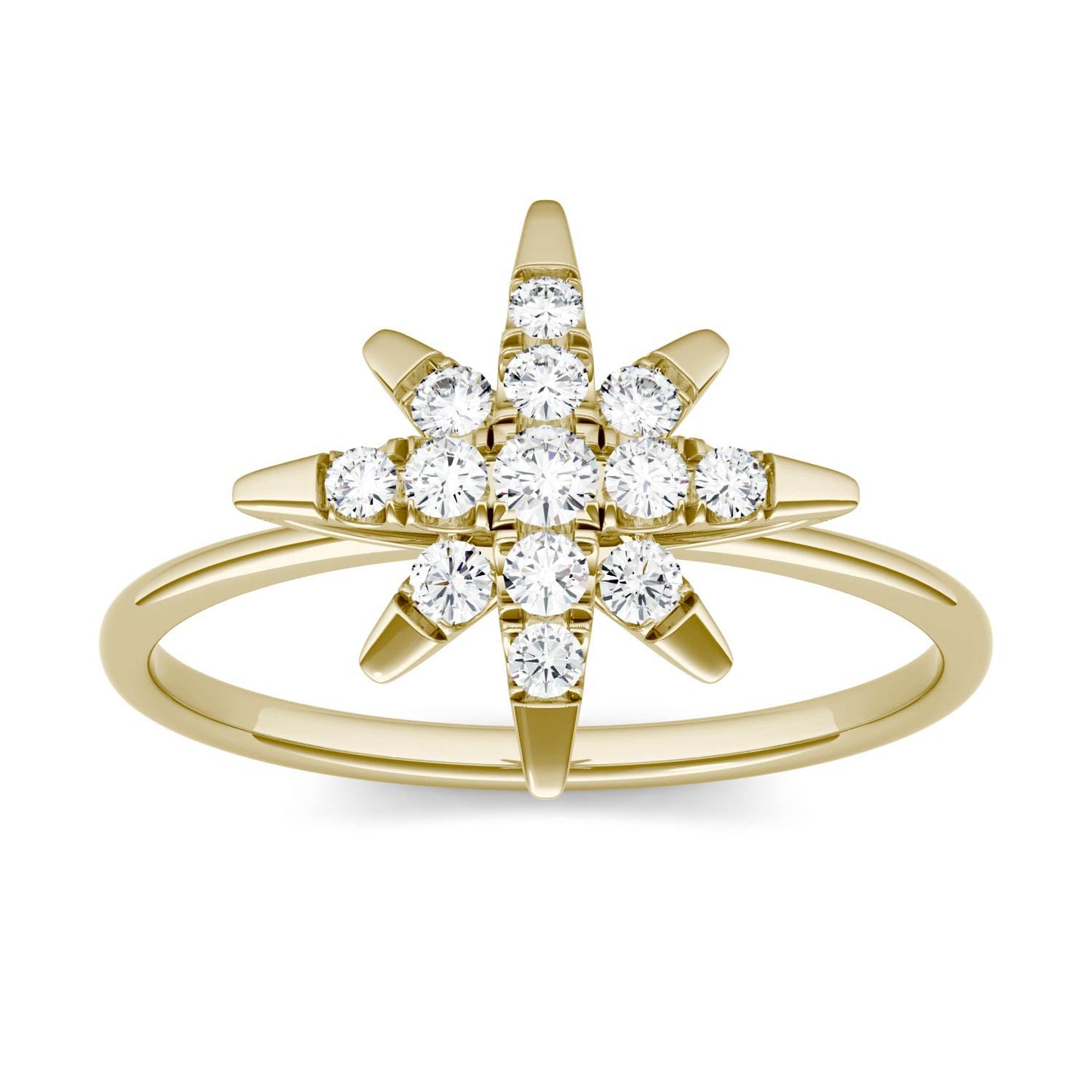 0.22 CTW Moissanite Starburst Ring