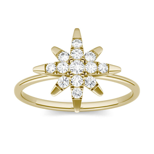 0.22 CTW Moissanite Starburst Ring