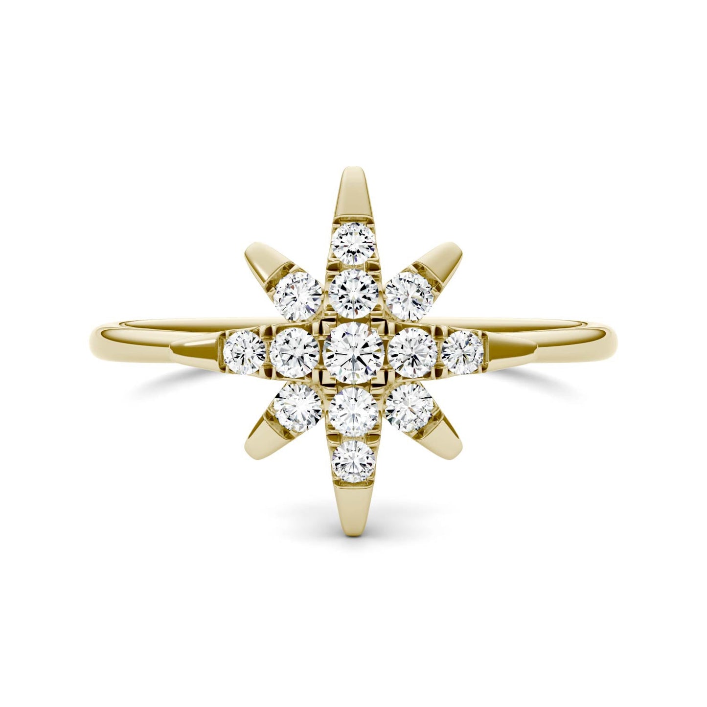 0.22 CTW Moissanite Starburst Ring