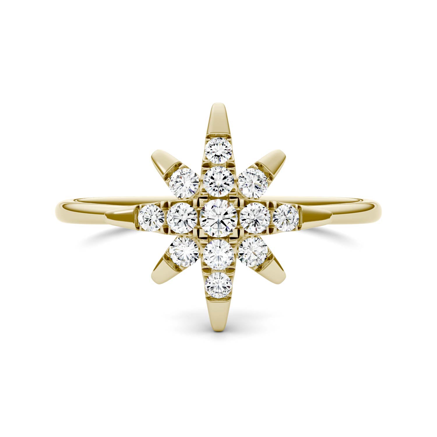 0.22 CTW Moissanite Starburst Ring