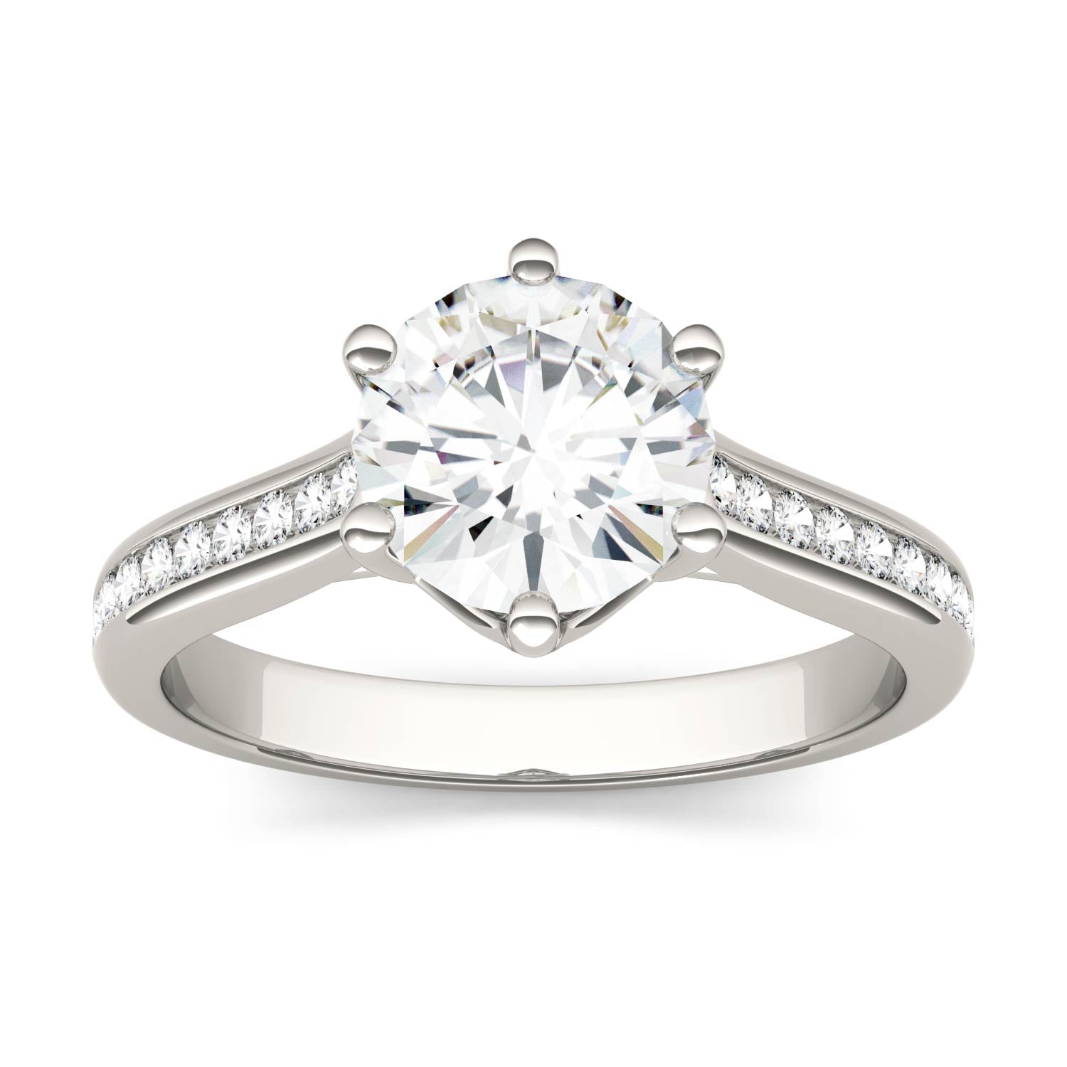 1.66 CTW Moissanite Engagement Ring