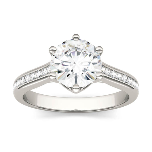 1.66 CTW Moissanite Engagement Ring