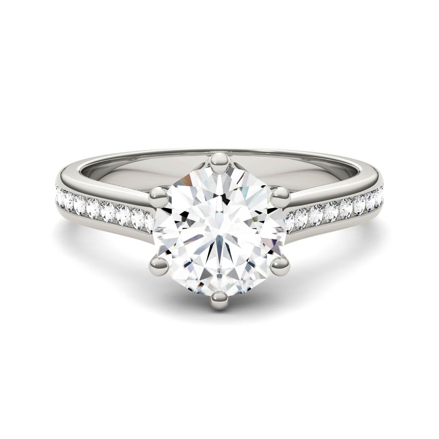 1.66 CTW Moissanite Engagement Ring