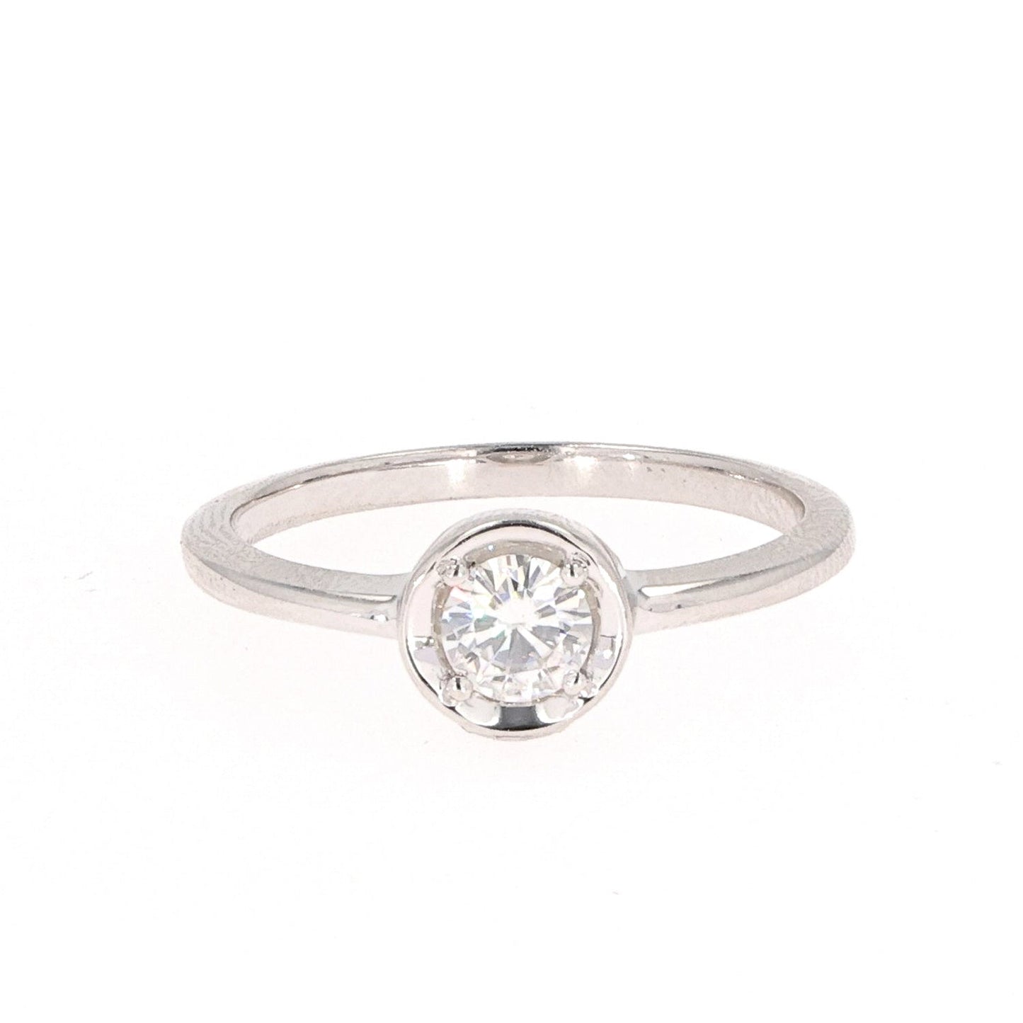 0.33 CTW Moissanite Sterling Silver Ring