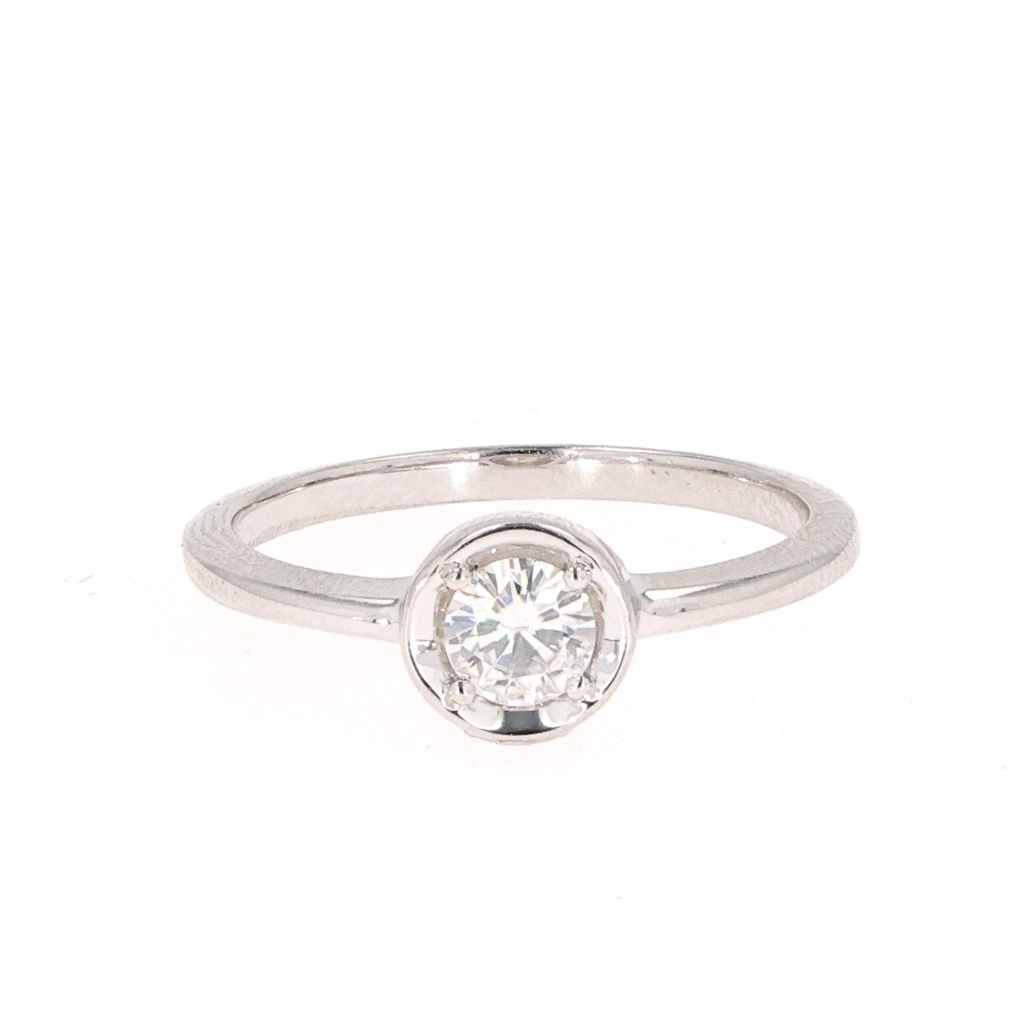 0.33 CTW Moissanite Sterling Silver Ring