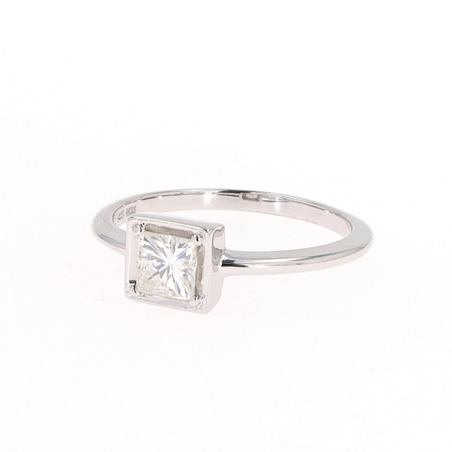 0.60 CTW Moissanite Square Solitaire Ring