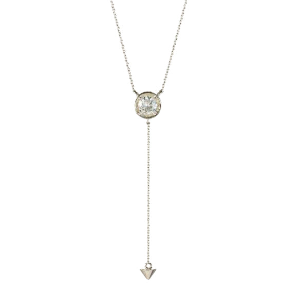 0.80 CTW Moissanite Silver Necklace