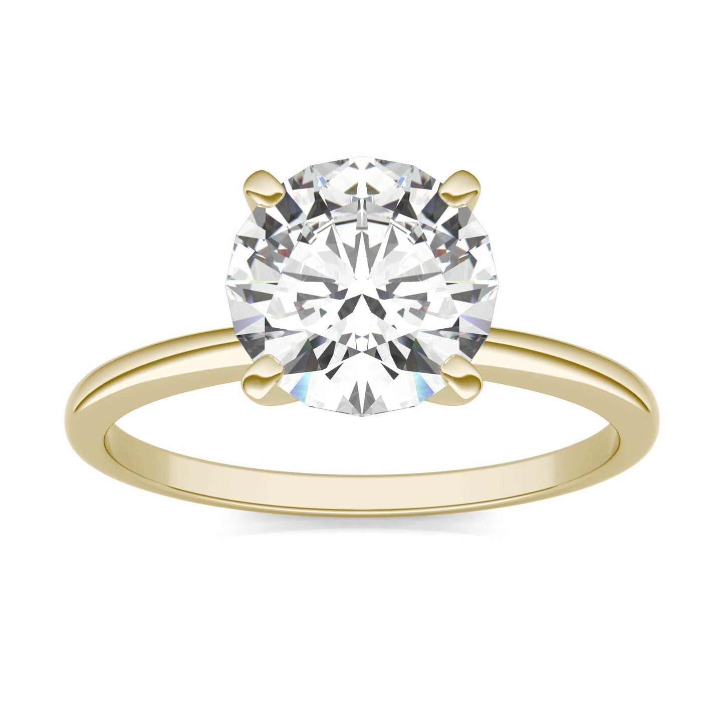 1.90 CTW Round Moissanite Solitaire Engagement Ring