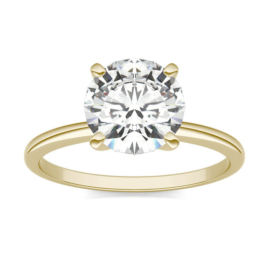 1.90 CTW Round Moissanite Solitaire Engagement Ring