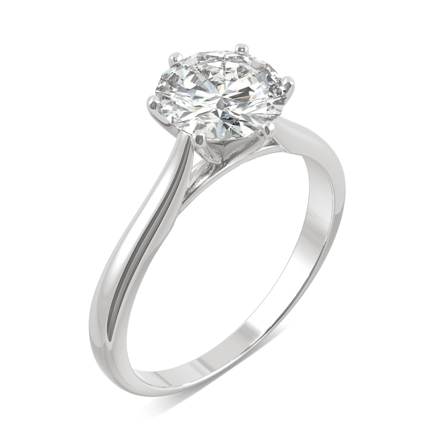 Moissanite Solitaire Engagement Ring