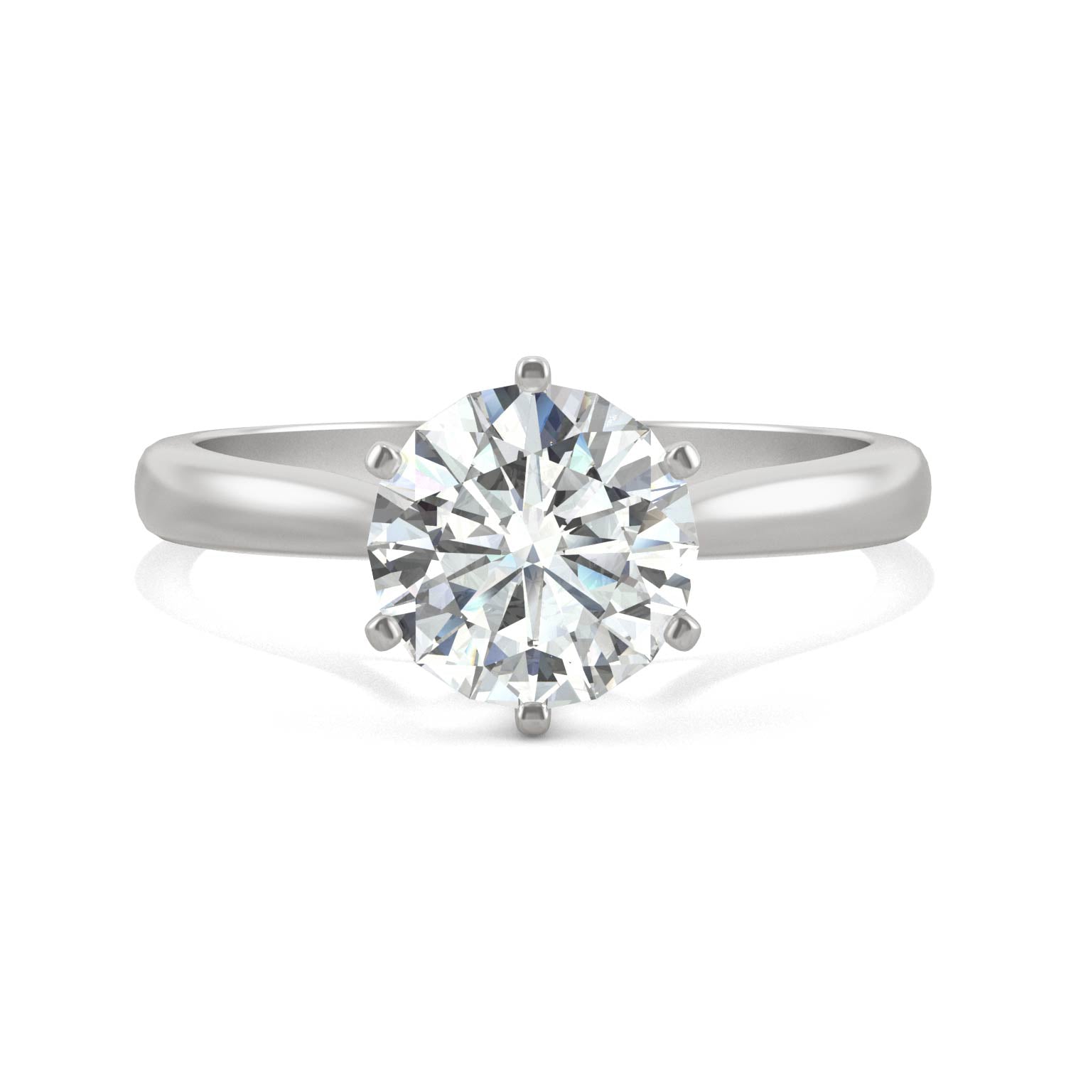 Moissanite Solitaire Engagement Ring