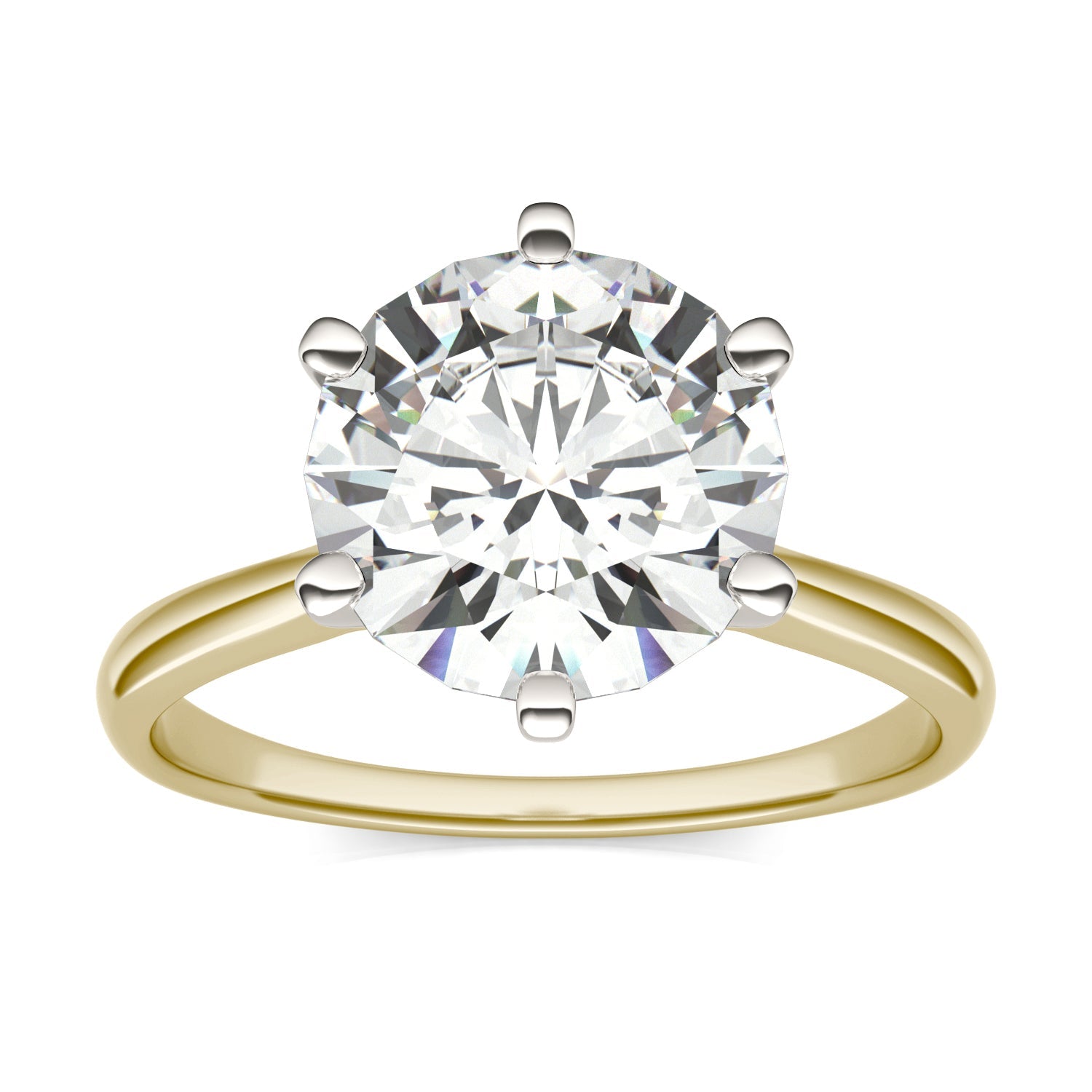 3.10 CTW Round Moissanite Solitaire Ring