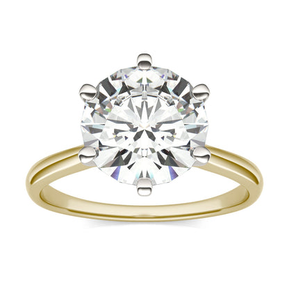 3.10 CTW Round Moissanite Solitaire Ring