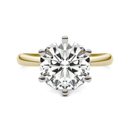 3.10 CTW Round Moissanite Solitaire Ring