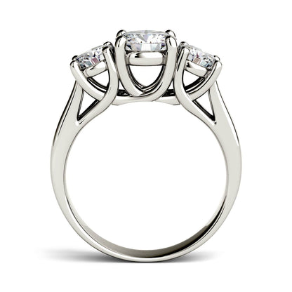 2.00 CTW Round Moissanite Three Stone Ring