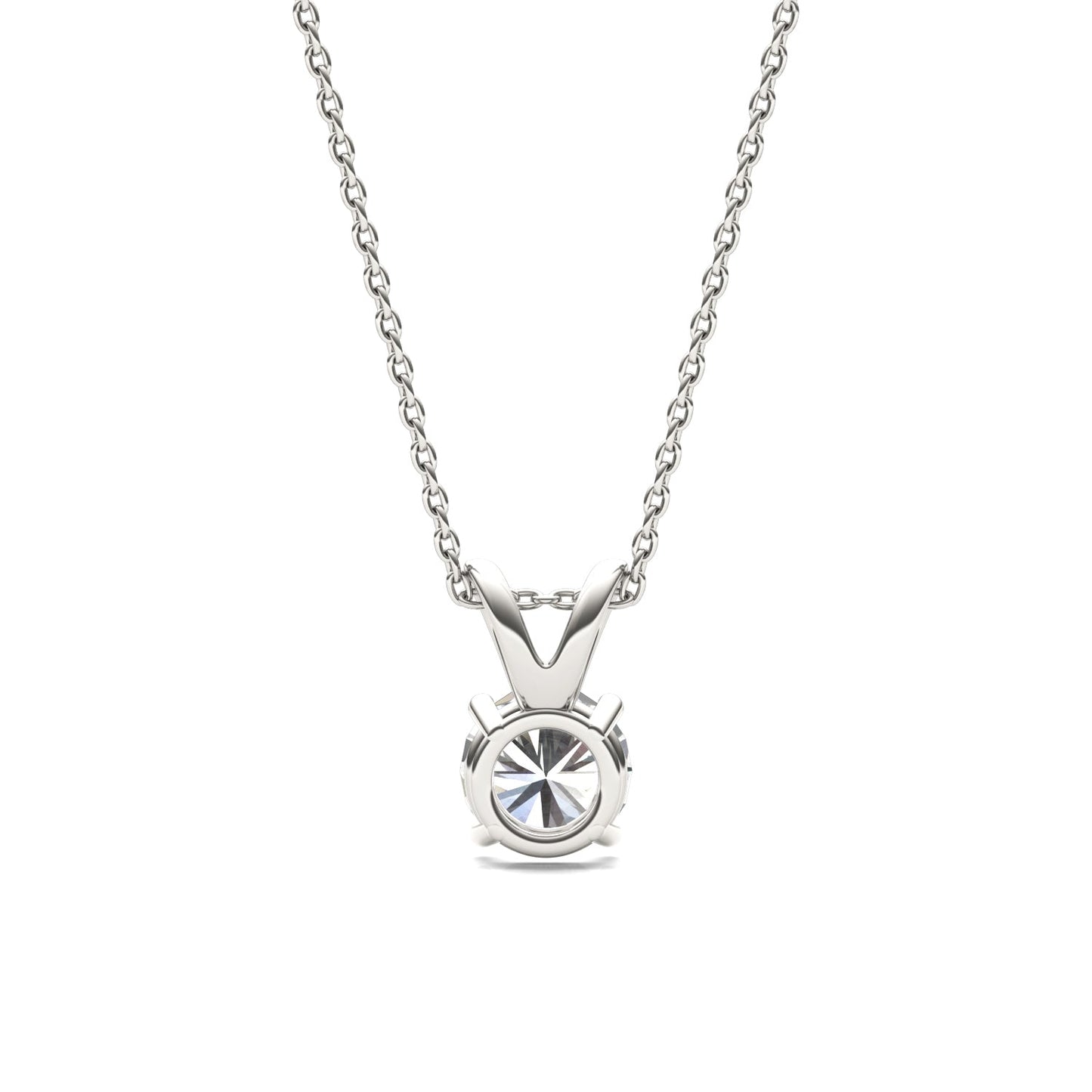 1.00 CTW Round Moissanite Solitaire Pendant