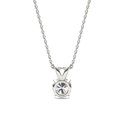 1.00 CTW Round Moissanite Solitaire Pendant