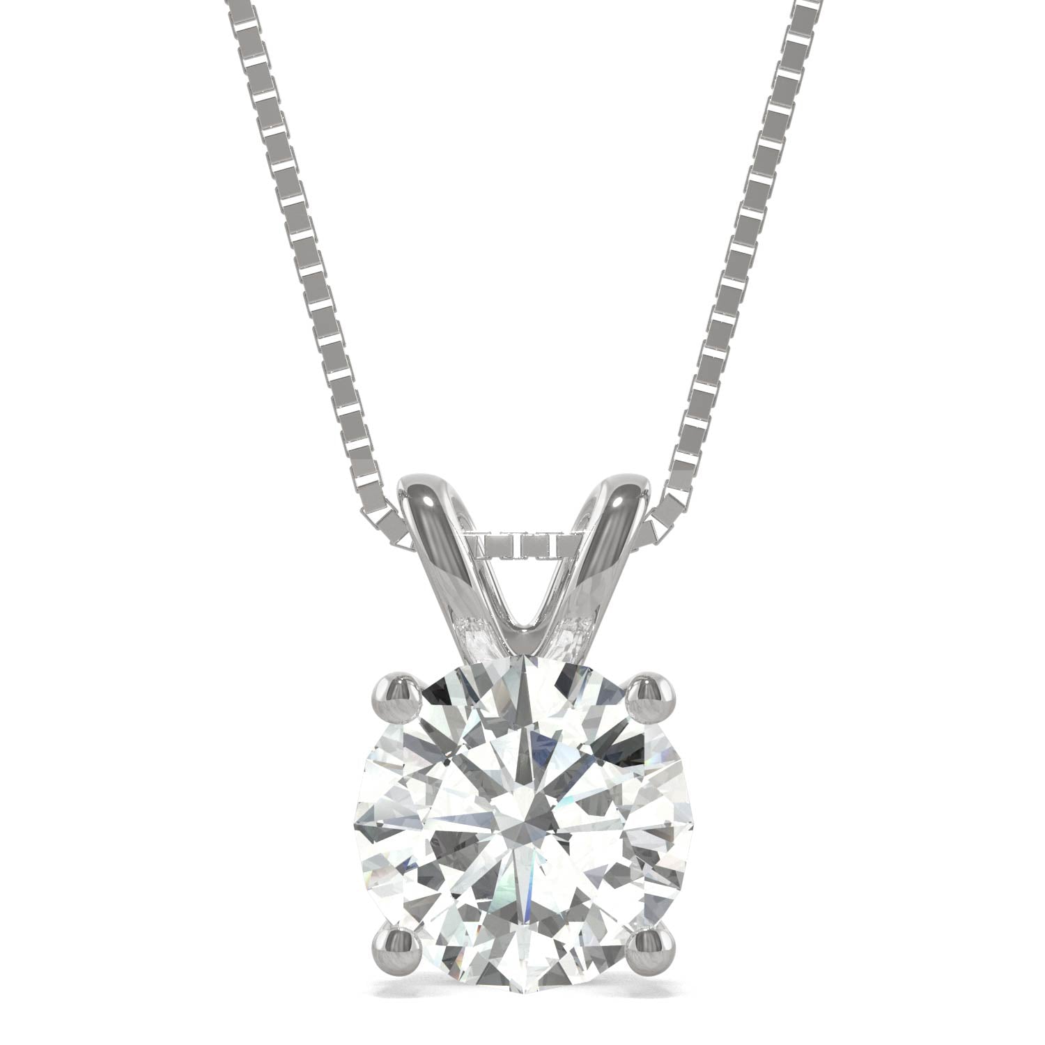 1.90 CTW Moissanite Round Basket Pendant