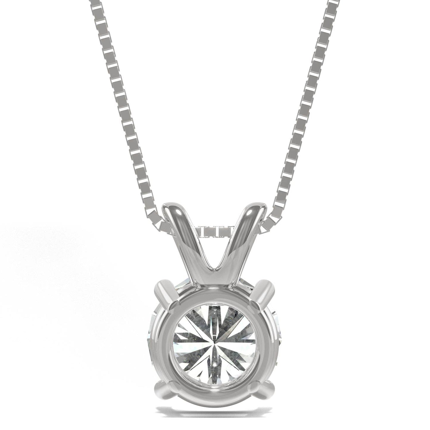 1.90 CTW Moissanite Round Basket Pendant