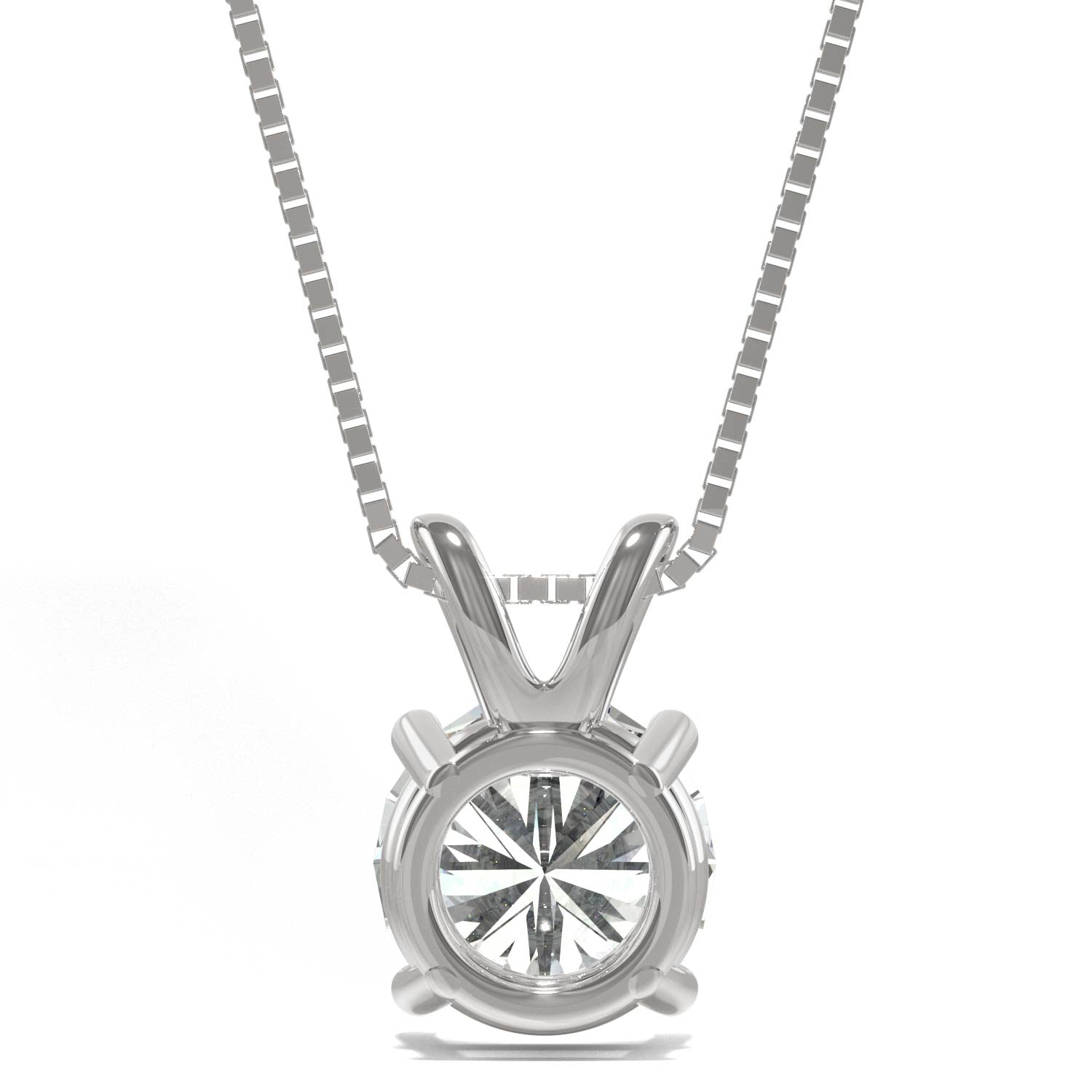 1.90 CTW Moissanite Round Basket Pendant