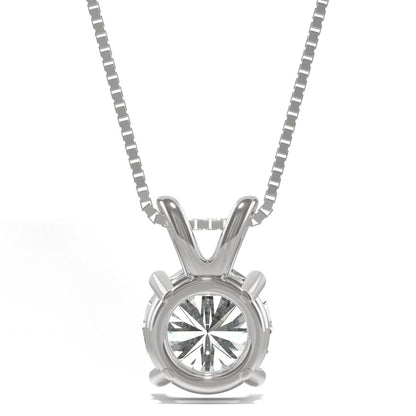 1.90 CTW Moissanite Round Basket Pendant