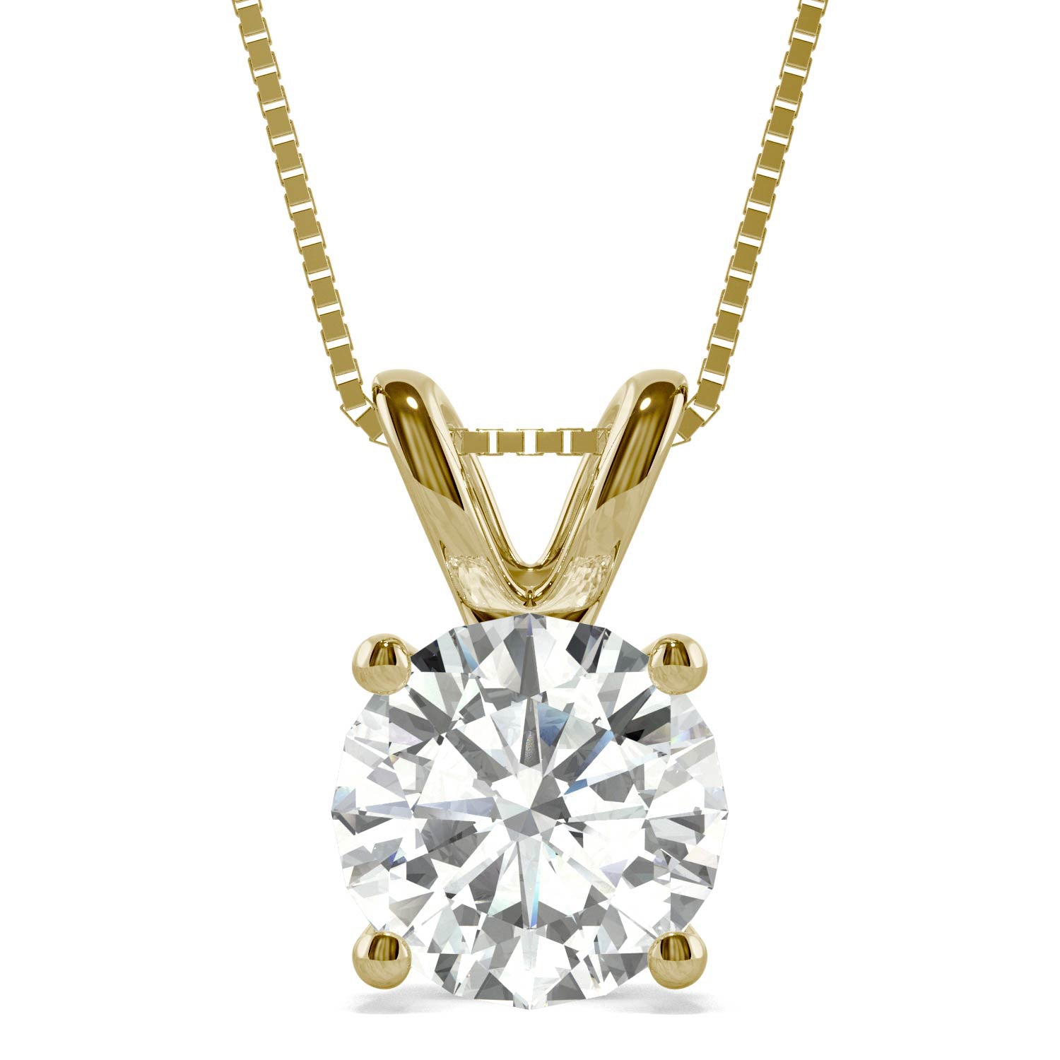 3.10 CTW Round Moissanite Pendant