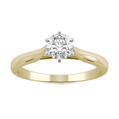 0.50 CTW Round Moissanite Engagement Ring