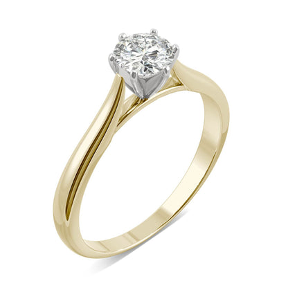 0.50 CTW Round Moissanite Engagement Ring