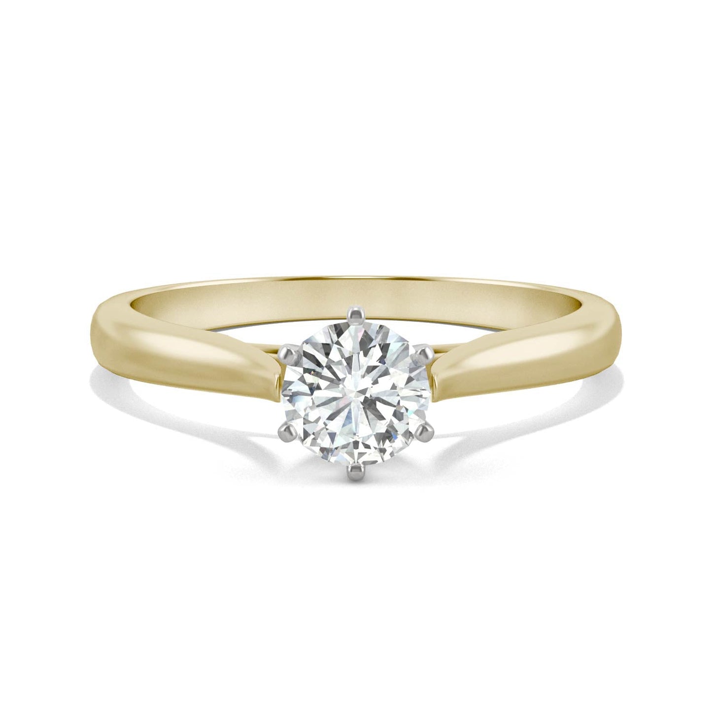 0.50 CTW Round Moissanite Engagement Ring