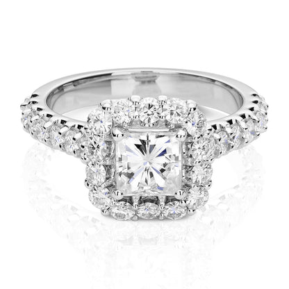 1.98 CTW Square Moissanite Ring