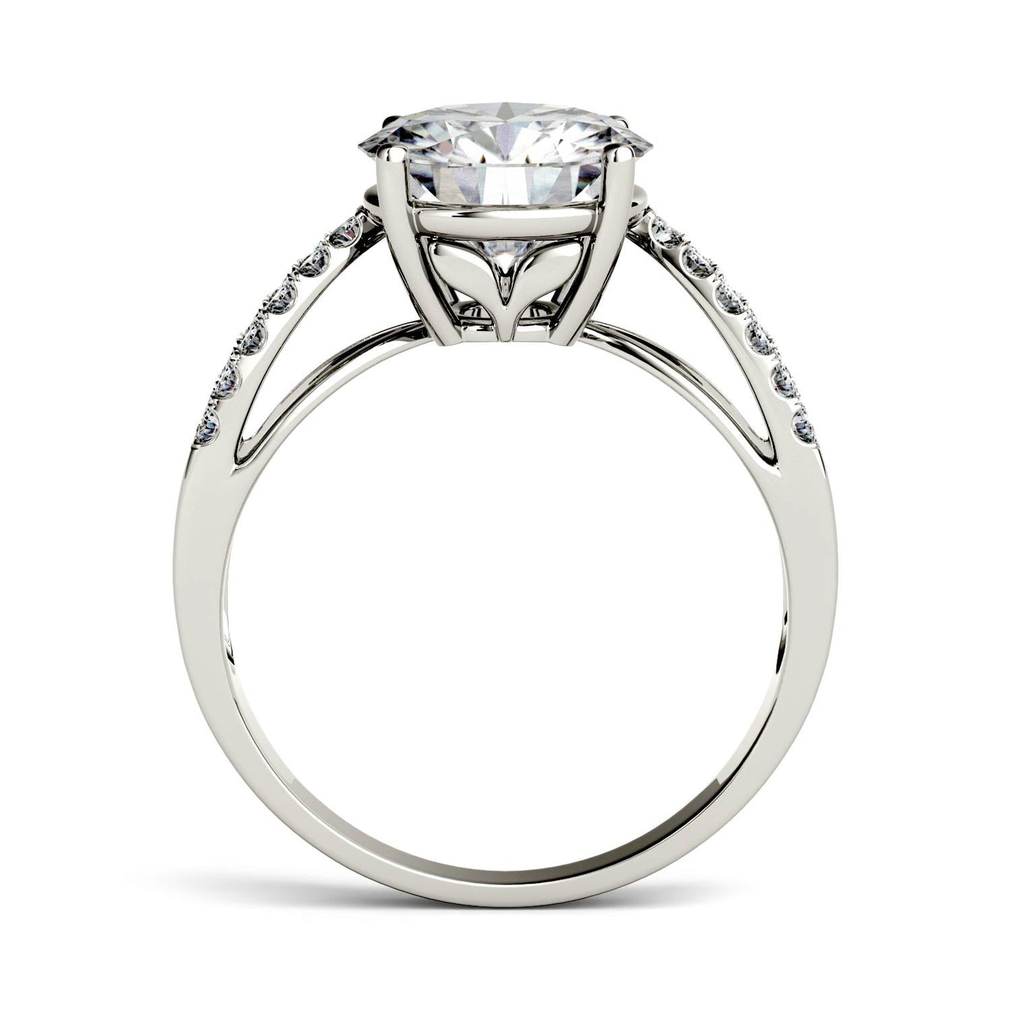 2.92 CTW Round Moissanite Engagement Ring