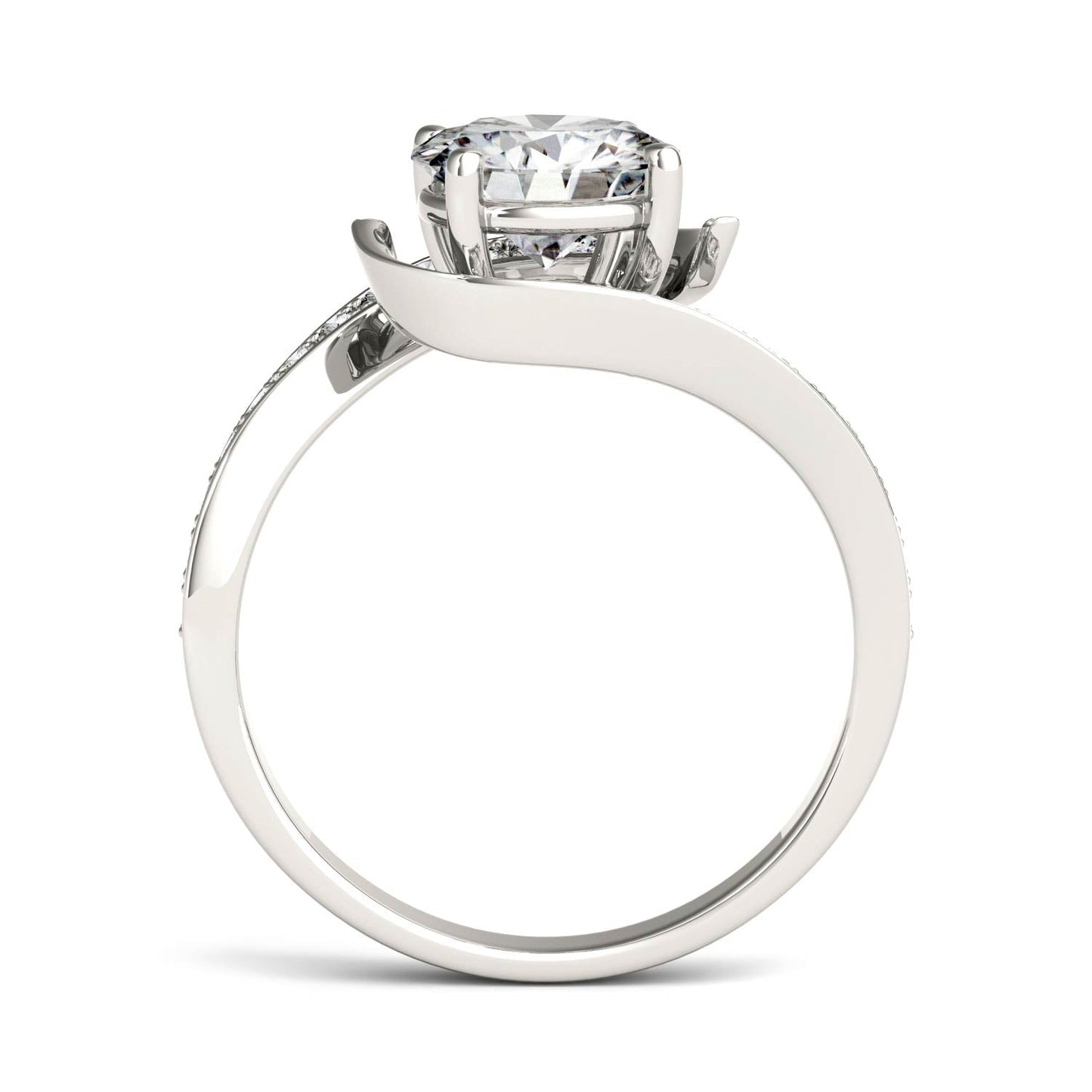 1.74 CTW Moissanite Bypass Ring