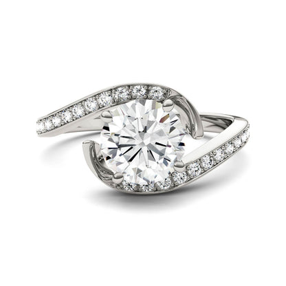 1.74 CTW Moissanite Bypass Ring