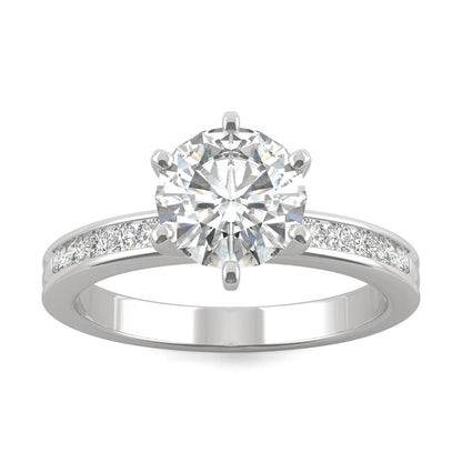 1.70 CTW Round Moissanite Engagement Ring