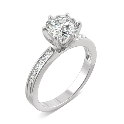 1.70 CTW Round Moissanite Engagement Ring