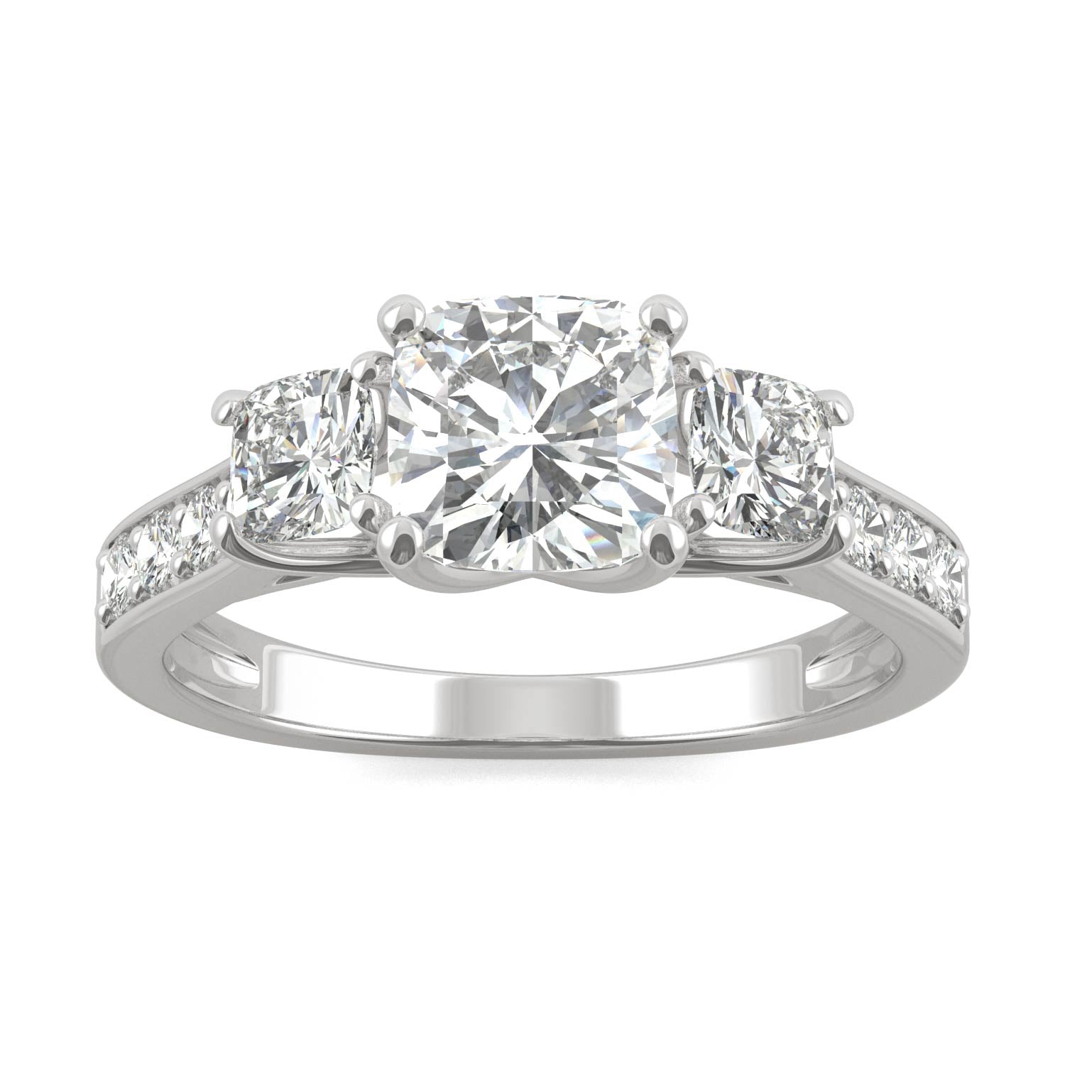 2.14 CTW Moissanite Three Stone Ring