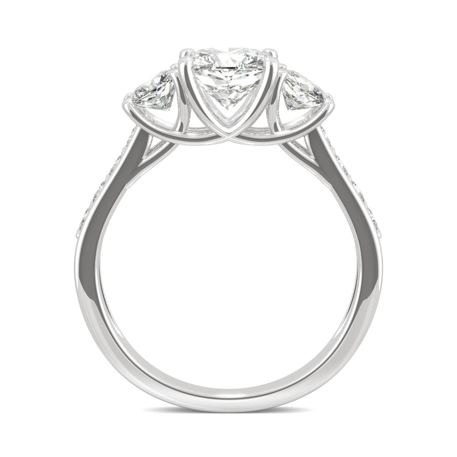 2.14 CTW Moissanite Three Stone Ring