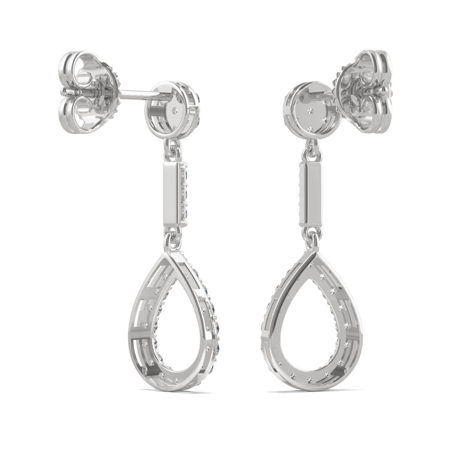 0.52 CTW Moissanite Dangle Earrings