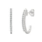 0.24 CTW Moissanite J-Hoop Earrings