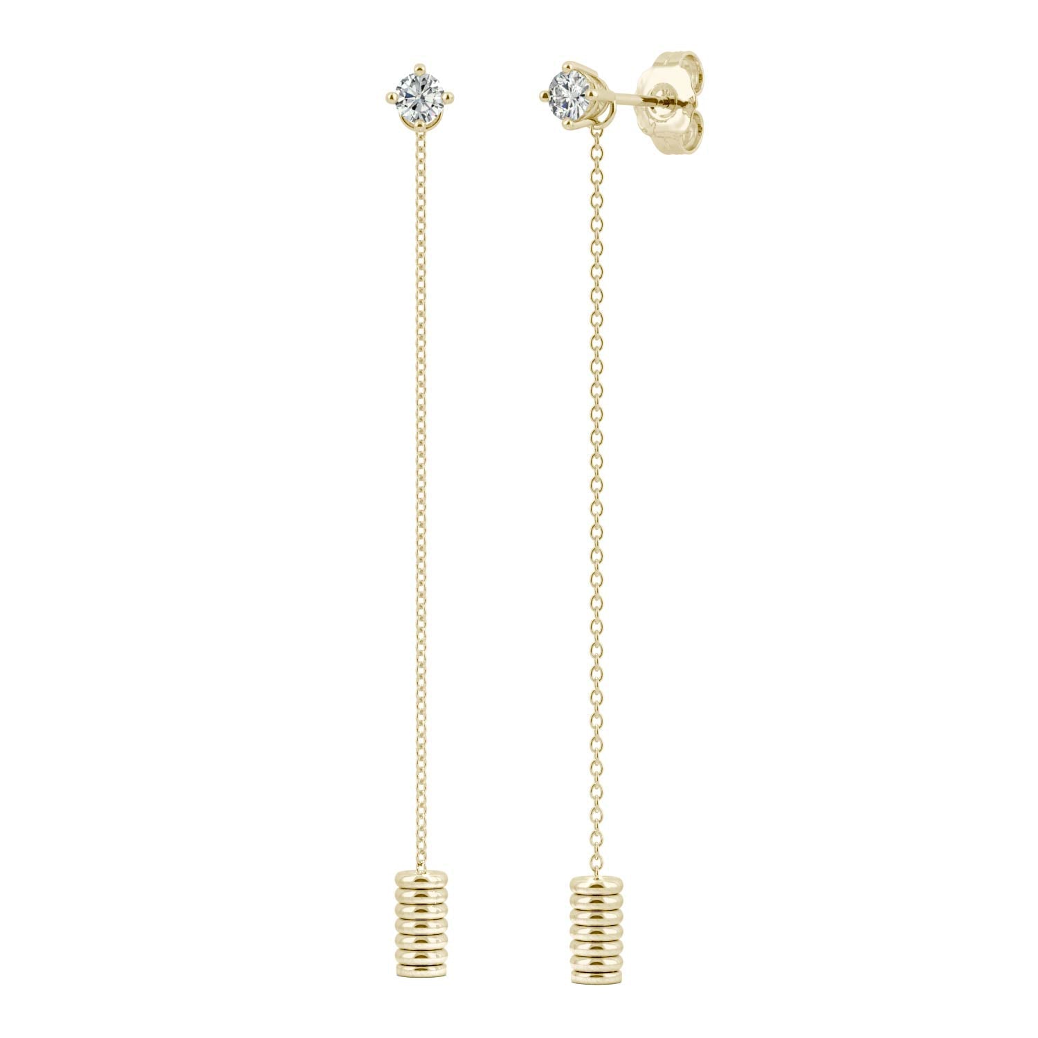 Elegant 0.20 CTW Moissanite Drop Earrings in 14K Gold