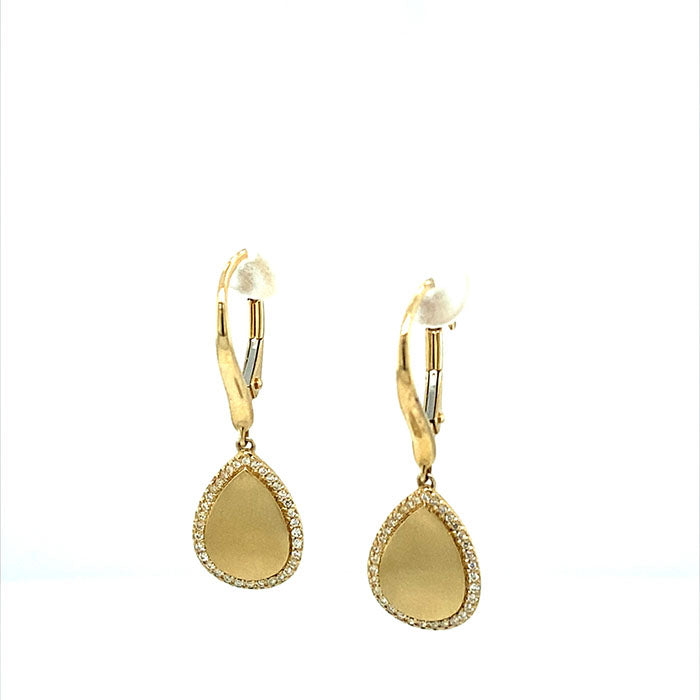 0.17 CTW Moissanite Drop Earrings 14K Gold