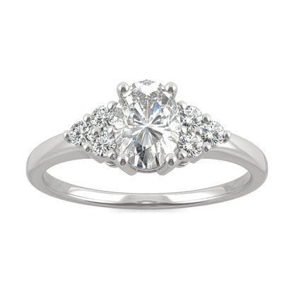 1.08 CTW Oval Moissanite Engagement Ring